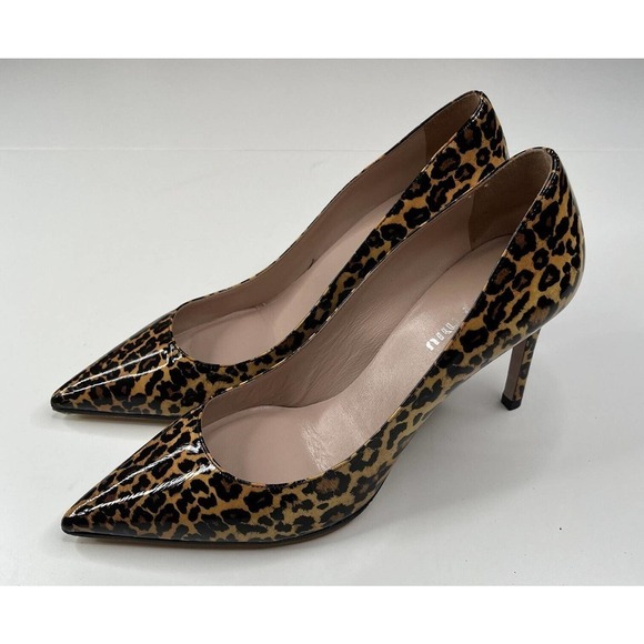 NEW Miu Miu Cheetah Pointed High Heels Size 6 Women’s Brown - Picture 1 of 7